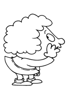A coloring page of little monsters